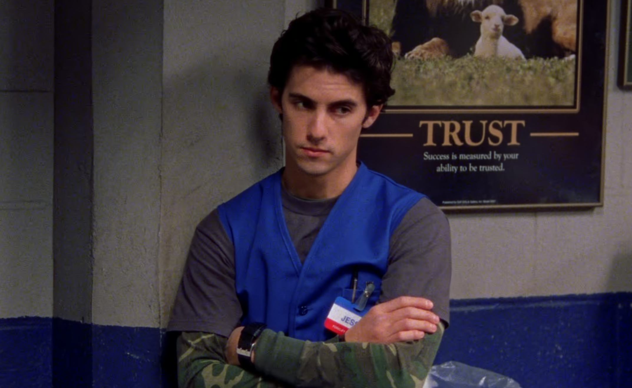 Jess on Gilmore Girls. Screenshot via Netflix