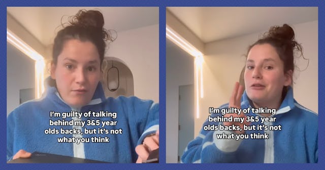 A mom explains how she purposefully lets her kids overhear her praise of them.