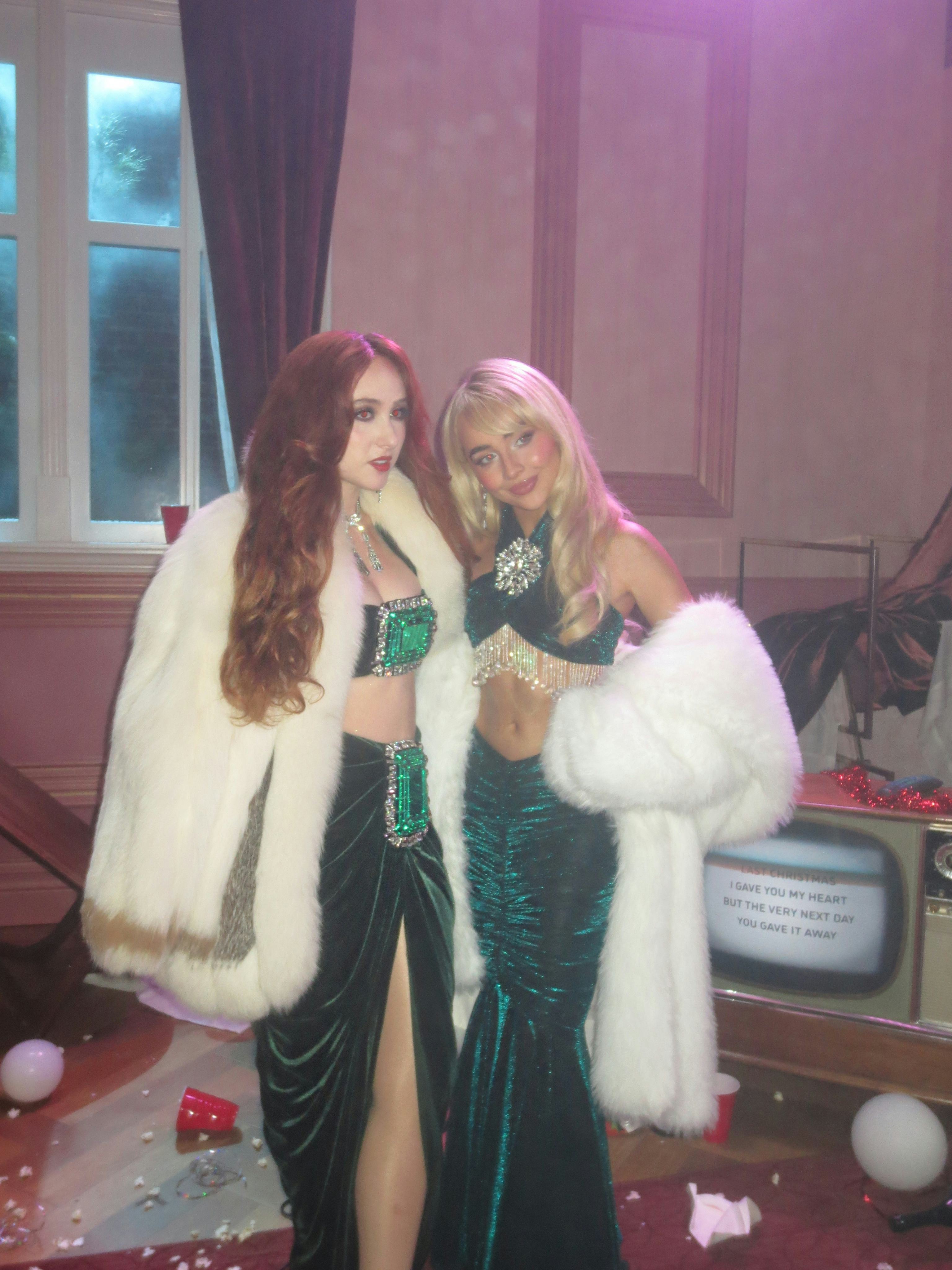 Chappell Roan and Sabrina Carpenter in Netflix&rsquo;s A Nonsense Christmas with Sabrina Carpenter.