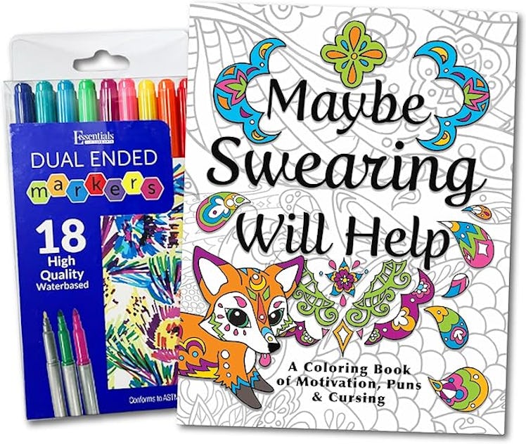 Maybe Swearing Will Help Adult Coloring Book with Markers 