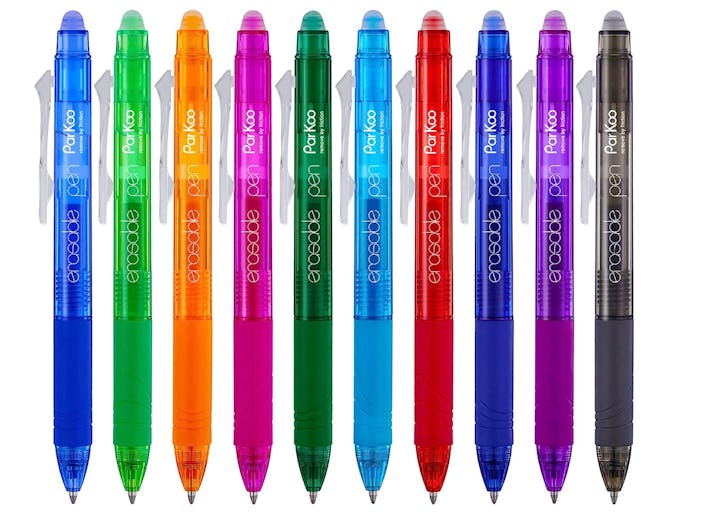 ParKoo Retractable Erasable Gel Pens (10-Pack)