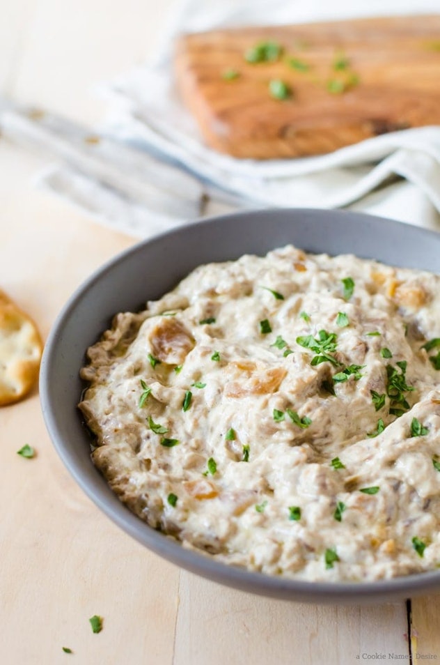 Easy homemade onion dip, a delicious super bowl dip to celebrate the big game.