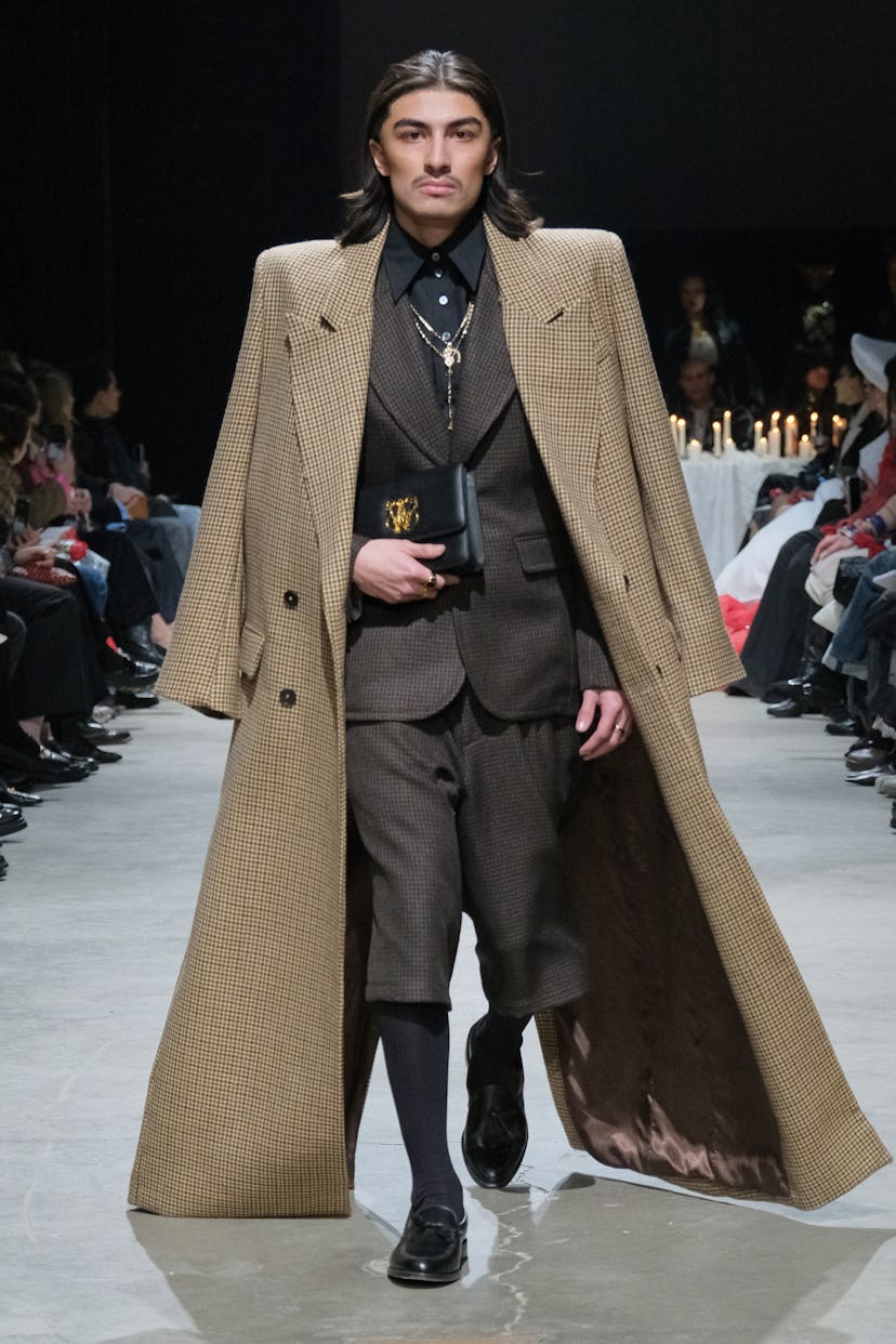 Model on the runway at Willy Chavarria RTW Fall 2024 as part of New York Ready to Wear Fashion Week ...