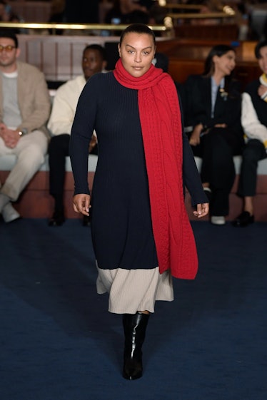 Model on the runway at Tommy Hilfiger RTW Fall 2024 as part of New York Ready to Wear Fashion Week h...