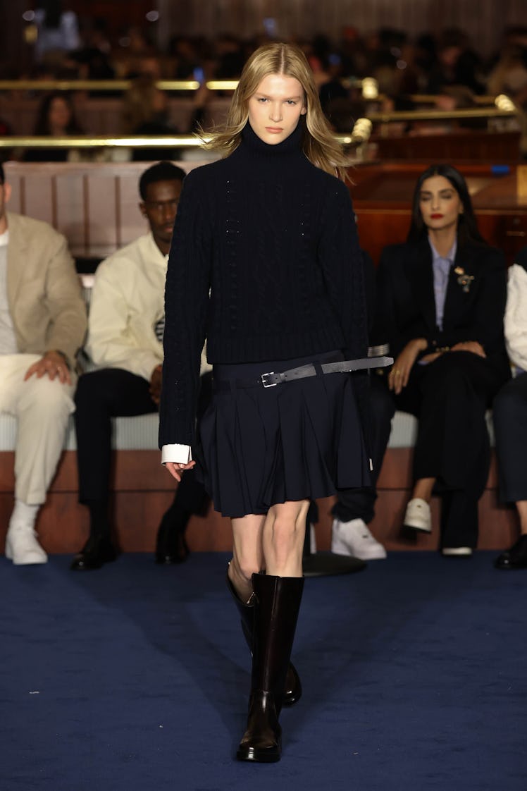 A model walks the runway at the Tommy Hilfiger fashion show during New York Fashion Week - February ...