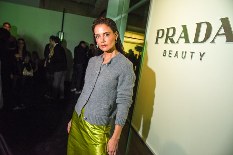 Katie Holmes at the Prada Beauty Party held on February 9, 2024 in New York, New York.