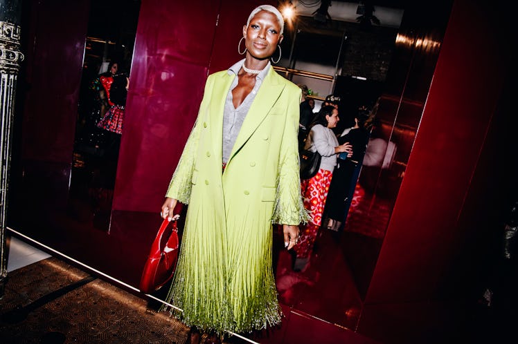 Jodie Turner-Smith at the Gucci Ancora Party held on February 10, 2024 in New York, New York.