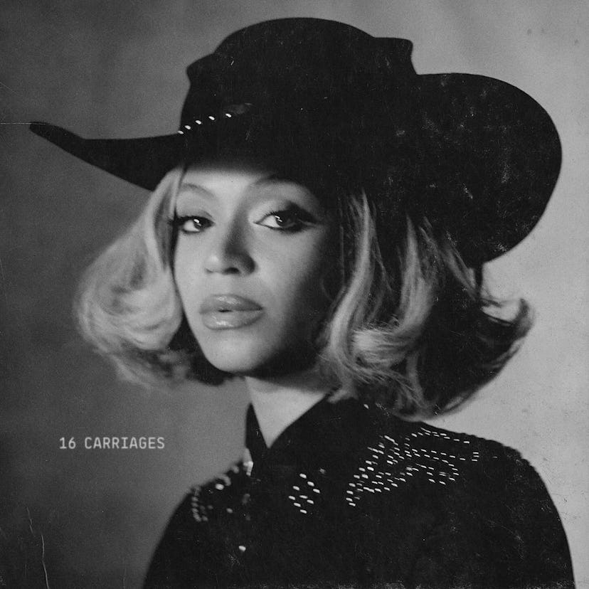 Beyoncé's cover art for "16 Carriages."