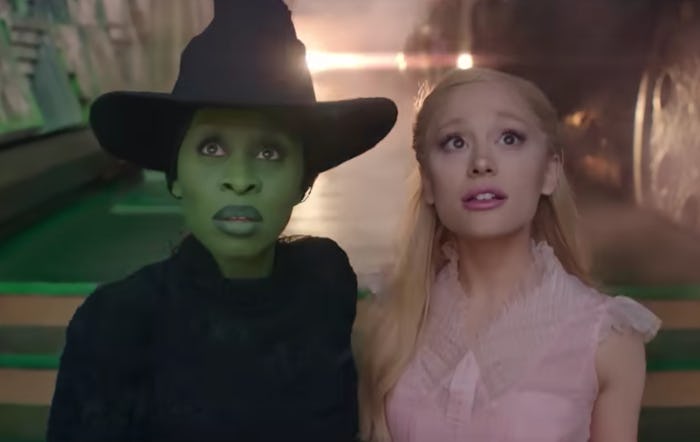 Cynthia Erivo and Ariana Granda as Elphaba and Galinda in 'Wicked.'