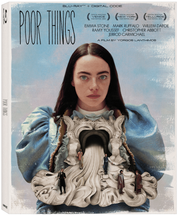 The Blu-Ray of Poor Things, available March 12.