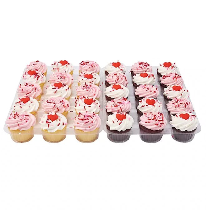 Sam's Club Valentine's Day Celebration Cupcakes, an easy Valentine's Day classroom snack idea