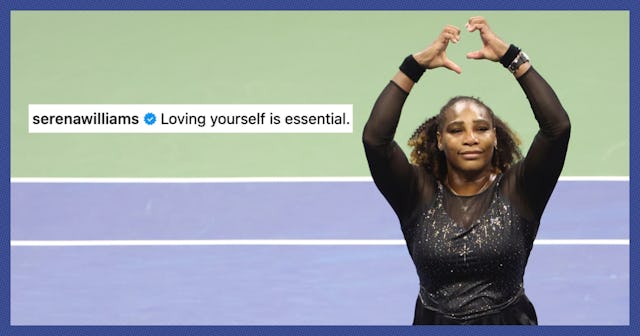 Serena Williams posted a picture of her bikini-clad post-partum body along with a message about body...