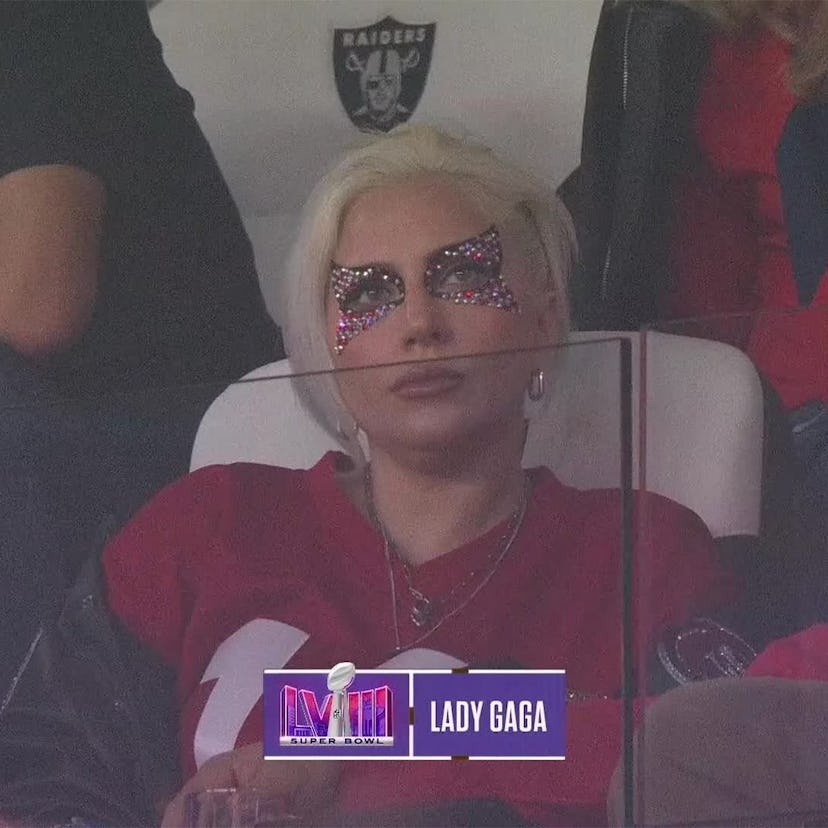 Lady Gaga attends the Super Bowl 2024