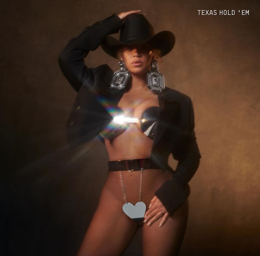 Beyoncé new album cover metal lingerie and cowboy hat