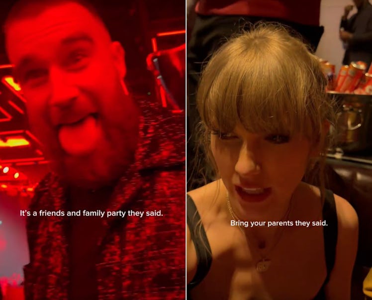 Taylor Swift posted Travis Kelce to social media for the first time in a TikTok.