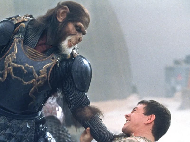 The 2001 version of 'Planet of the Apes.'