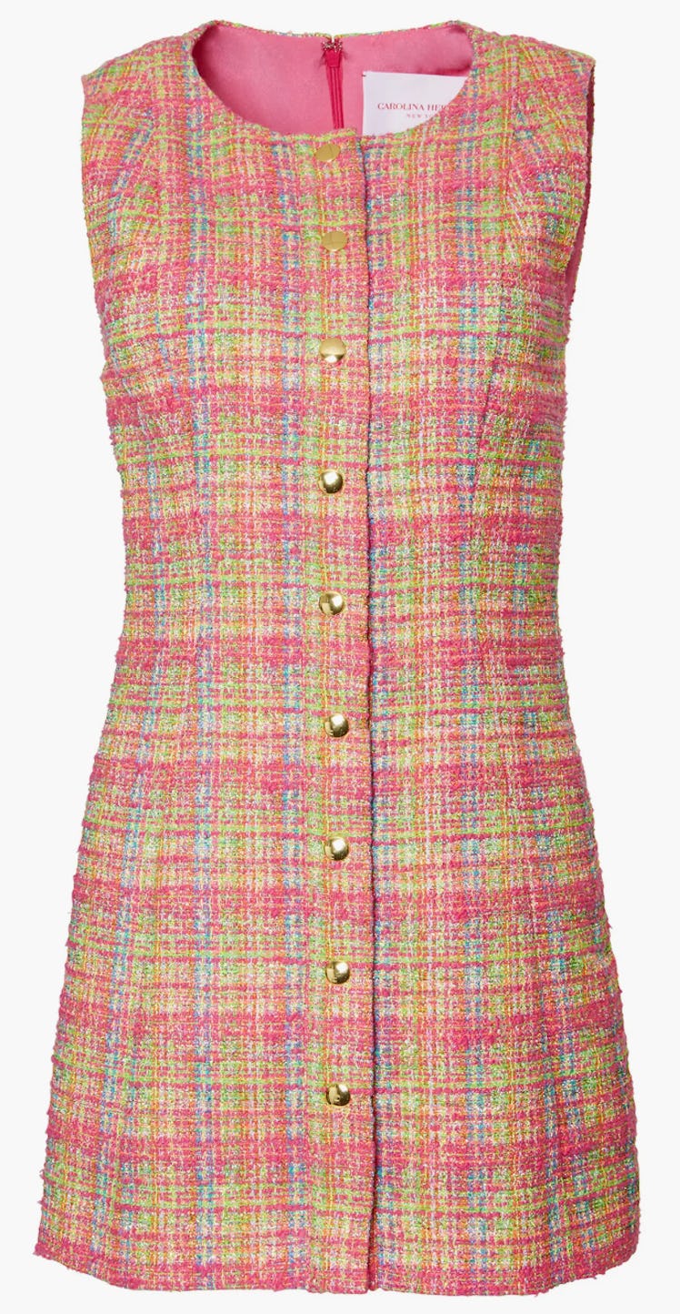 tweed mini dress multicolor