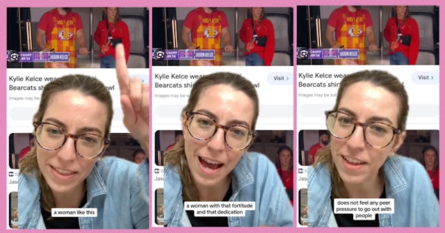 A TikToker went viral for her take on why Kylie Kelce skipped out on all the Super Bowl after-partie...