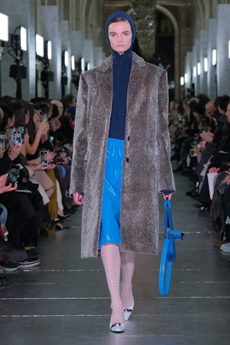 A model walks the runway at Tory Burch RTW Fall 2024 as part of New York Ready to Wear Fashion Week ...