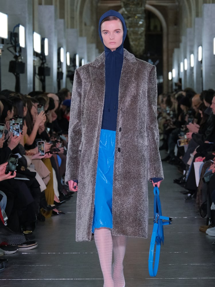 A model walks the runway at Tory Burch RTW Fall 2024 as part of New York Ready to Wear Fashion Week ...