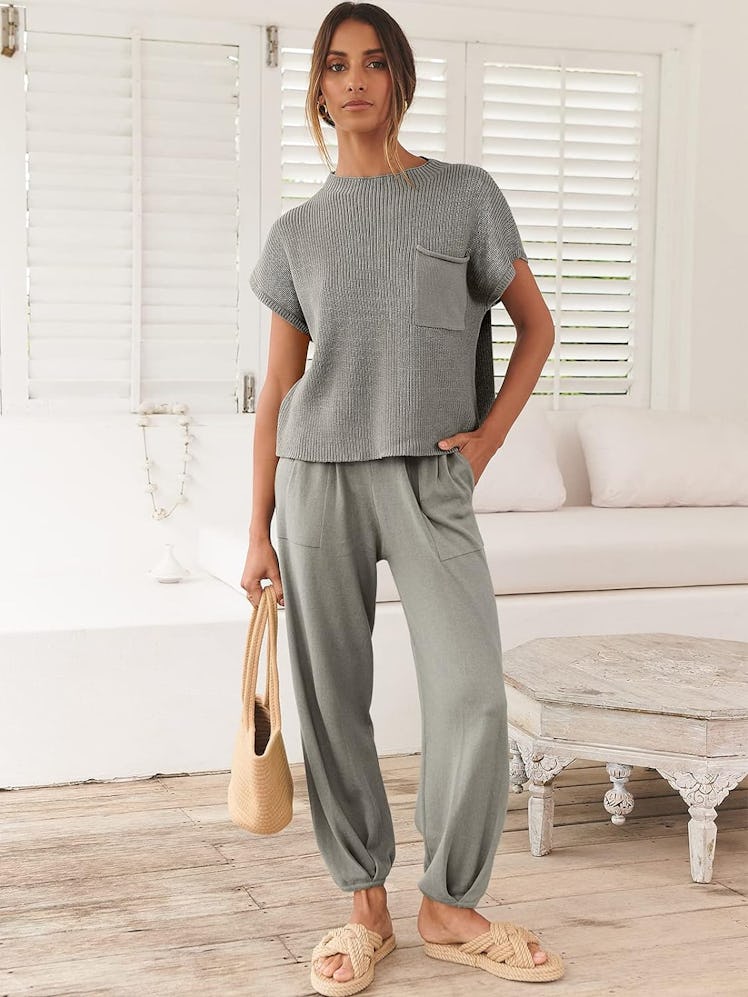 ANRABESS Sweater Top And Lounge Pants Set (2 Pieces)