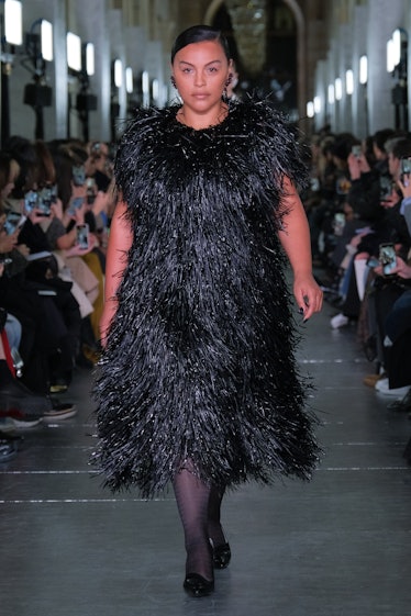 A model walks the runway at Tory Burch RTW Fall 2024 as part of New York Ready to Wear Fashion Week ...