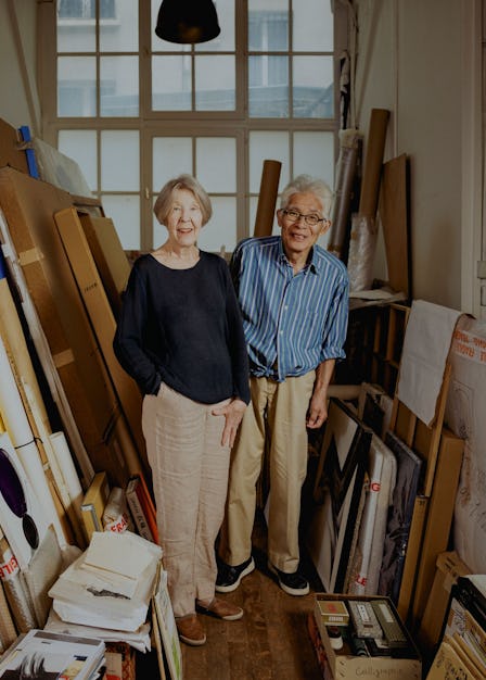 Kate Van Houten and Takesada Matsutani in his studio