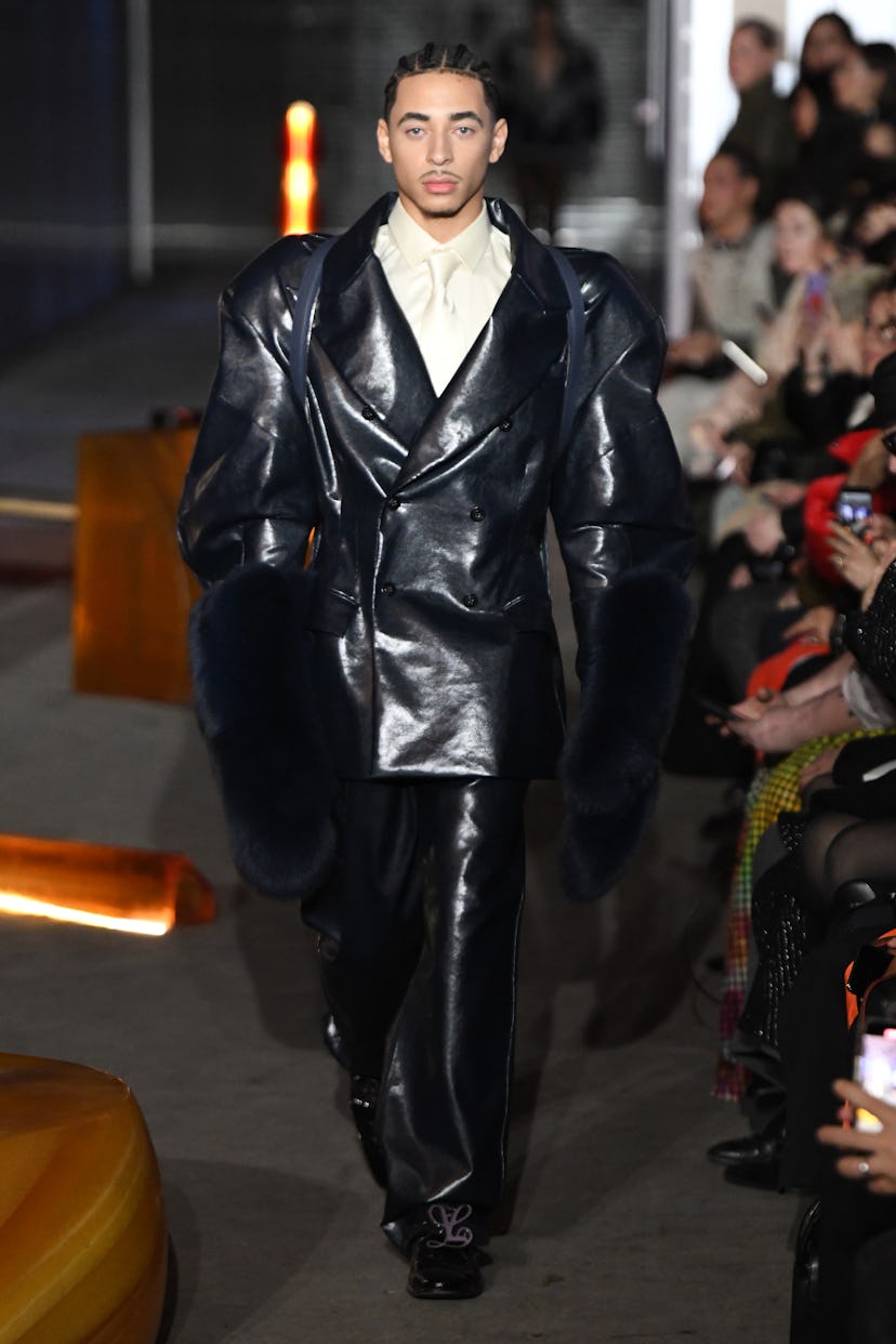 Solange Knowles's son Julez walks the runway at the Luar show during February 2024 New York Fashion ...