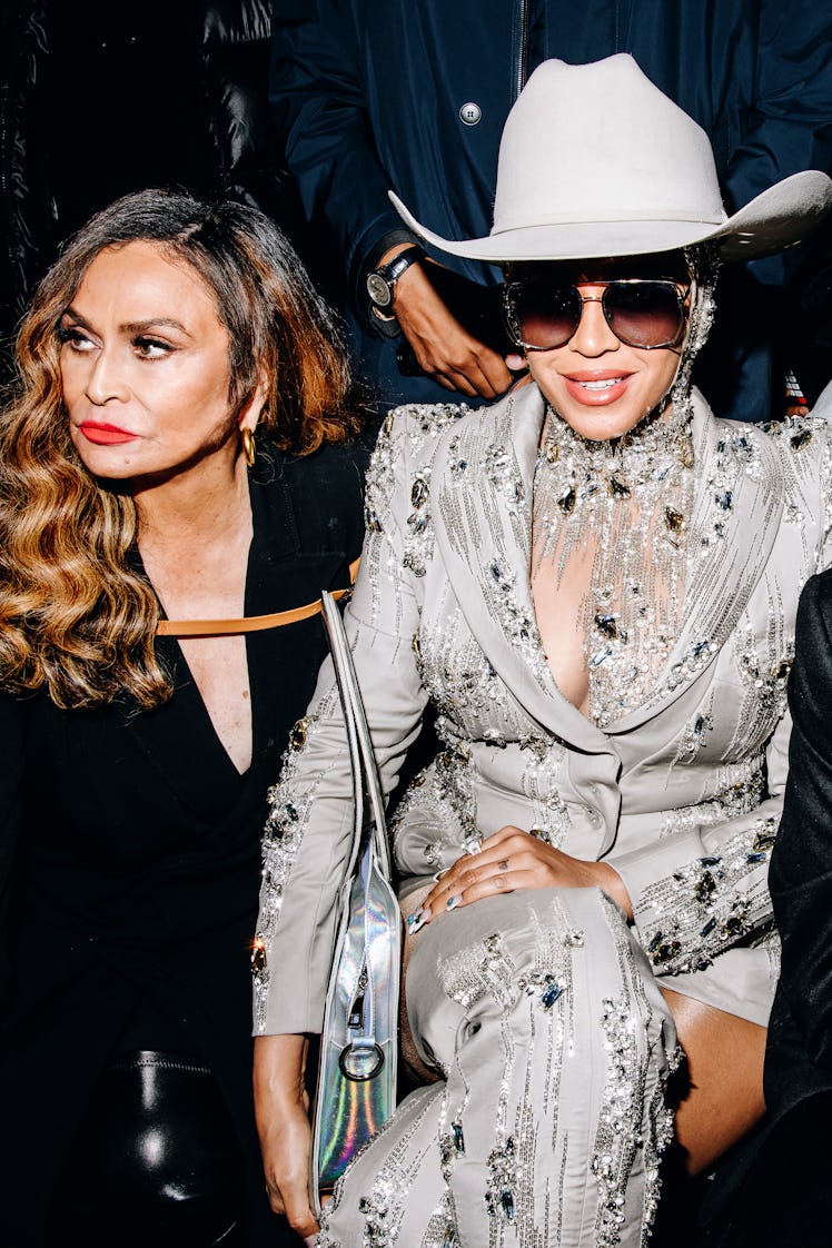 Tina Knowles and Beyoncé at Luar RTW Fall 2024 as part of New York Ready to Wear Fashion Week held o...