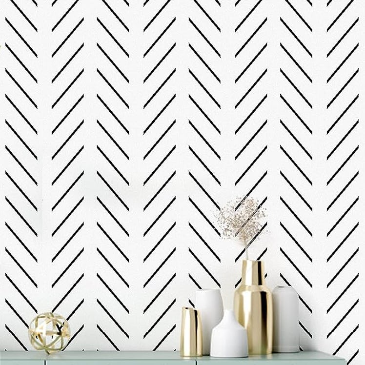 Erfoni Black and White Peel and Stick Wallpaper