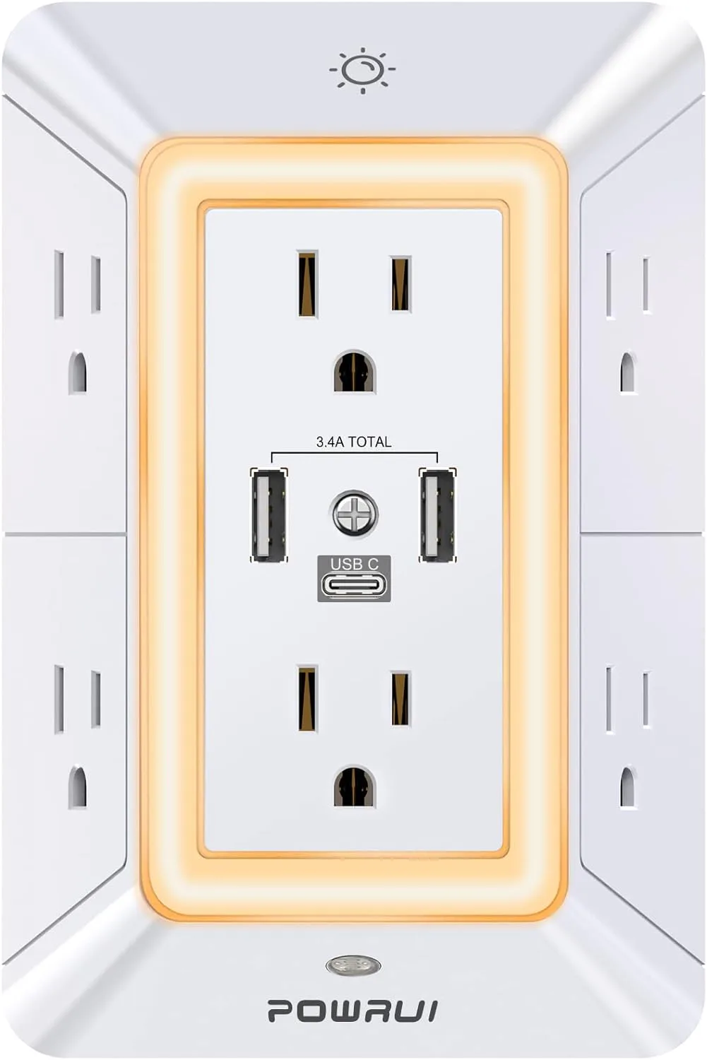 Name: POWRUI Multi Plug 6 Outlet Surge Protector