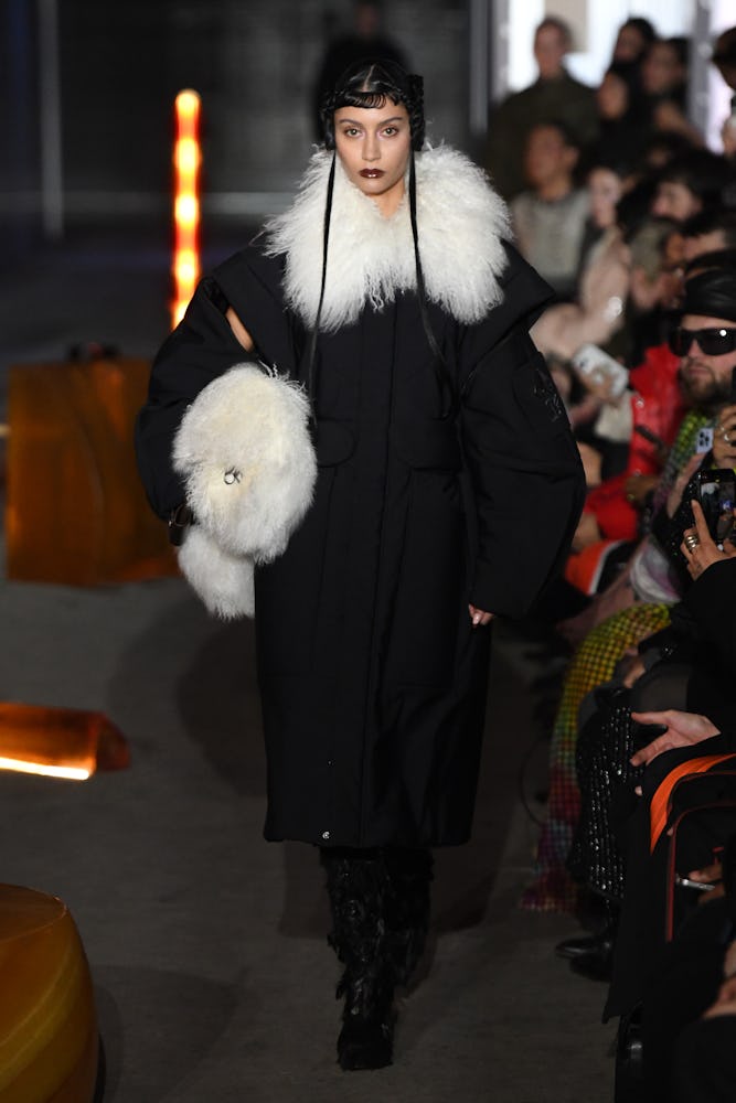 A model walks the runway at the Luar show during February 2024 New York Fashion Week on February 13,...