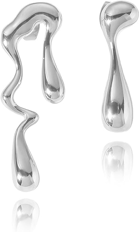 COARVXA Asymmetrical Melting Earrings