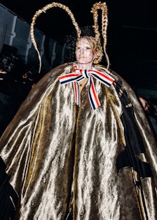 Backstage at Thom Browne RTW Fall 2024 as part of New York Ready to Wear Fashion Week held at The Sh...