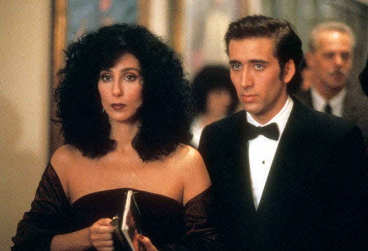 Cher and Nicolas Cage star in the 1987 Oscar-winning movie 'Moonstruck.'