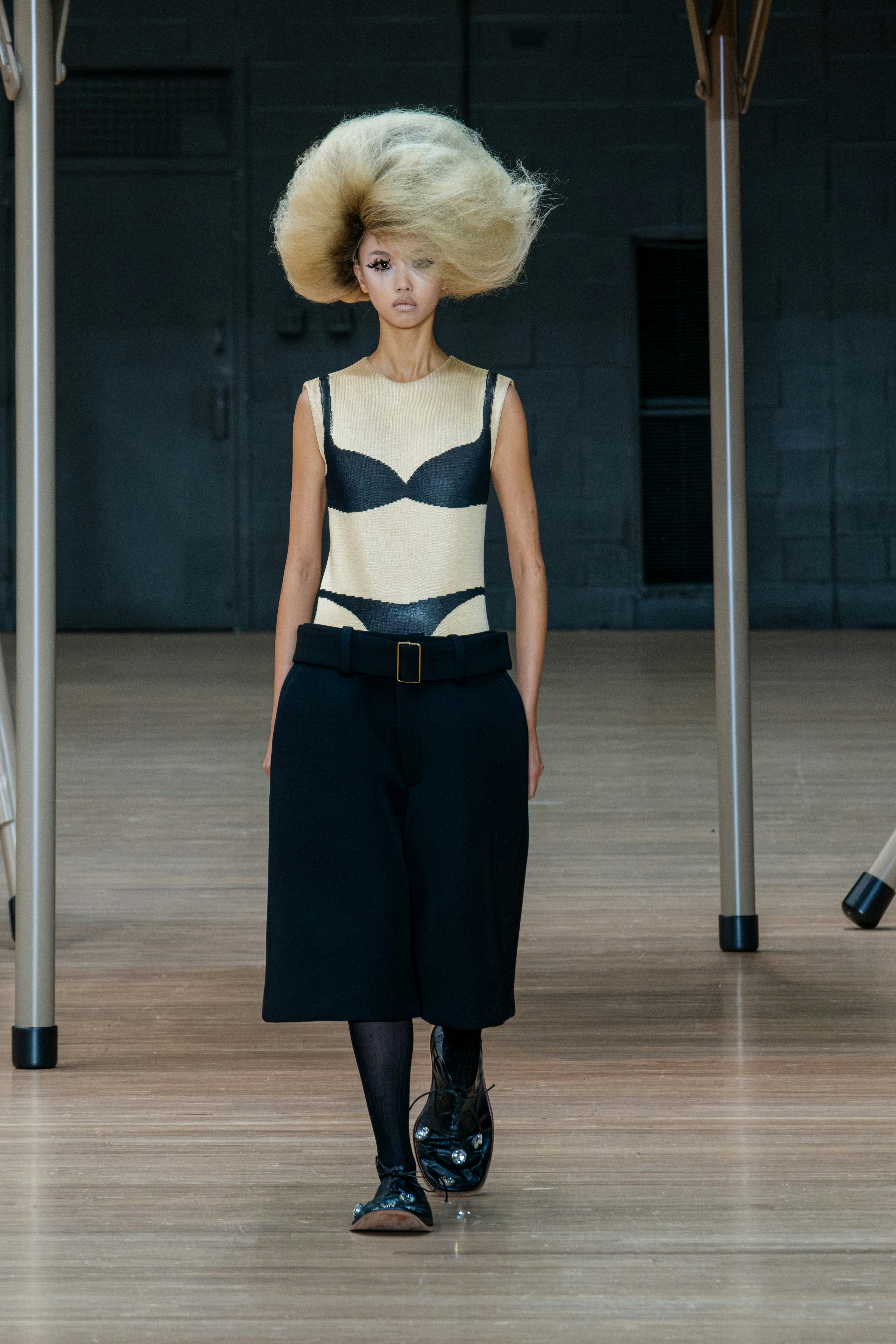 Model on the runway at Marc Jacobs RTW Spring 2024 as part of New York RTW Fashion Week.