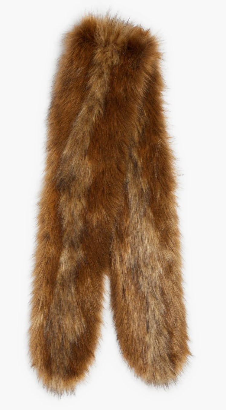 faux fur brown stole