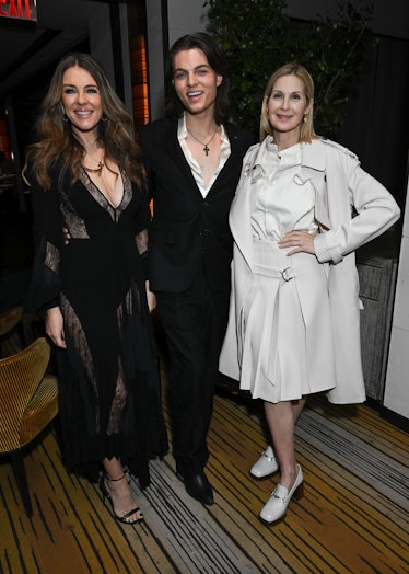 Elizabeth Hurley, Damian Hurley and Kelly Rutherford at Tod's Cocktail Party and Dinner as part of N...