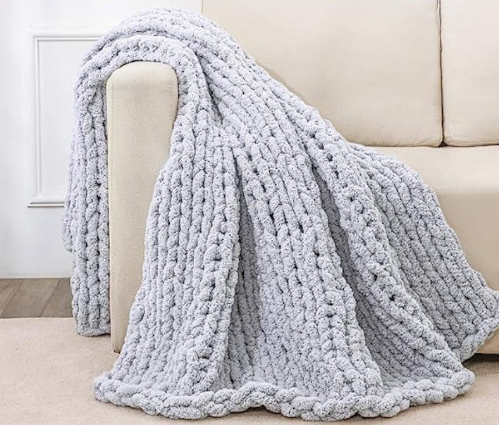 Bigacogo Chunky Knit Blanket Throw