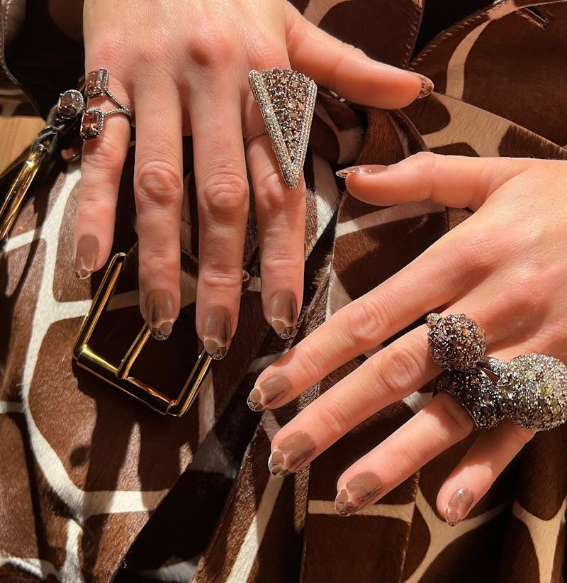 Blake Lively animal print nails