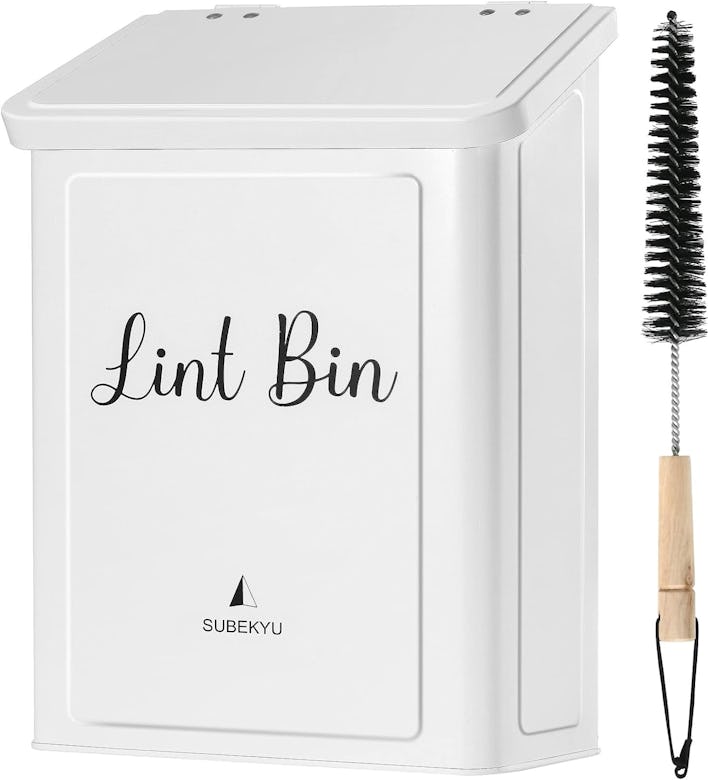 SUBEKYU Metal Magnetic Lint Bin for Laundry Room
