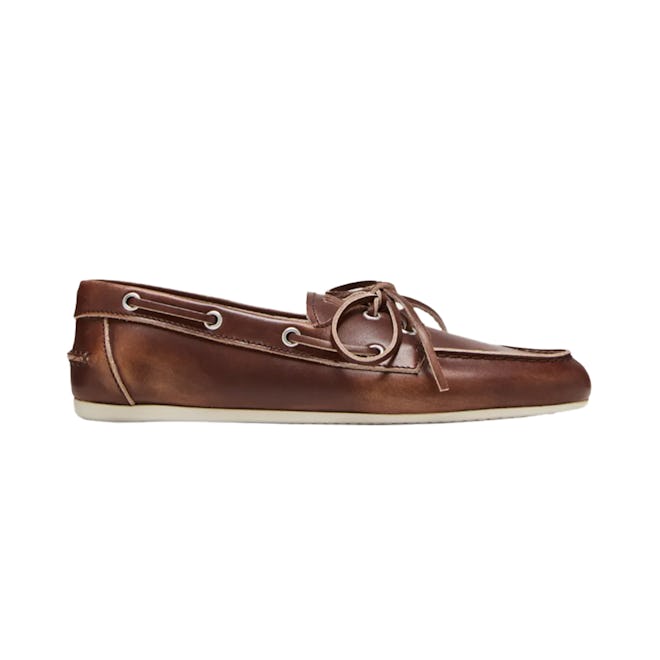 Leather Lace-Up Moccasins