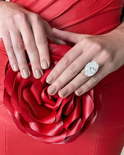 Neutral "mannequin nails" are an on-trend nail polish color for spring 2024.