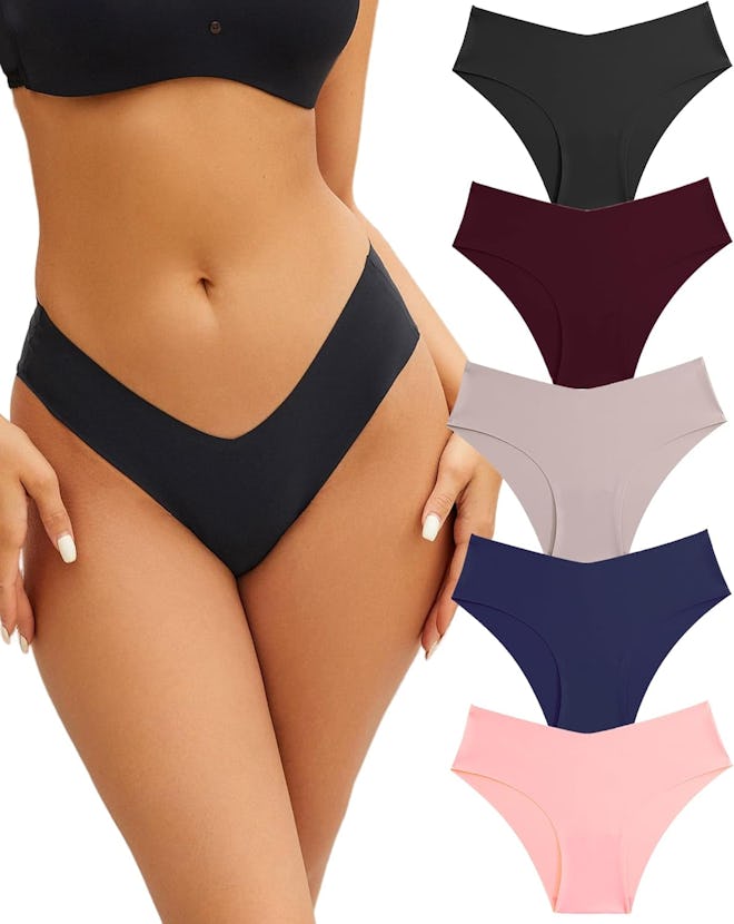 FINETOO Hipster V-Cut Panties (5-Pack)