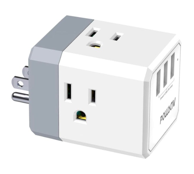 POWSAV 3-Outlet USB Wall Charger