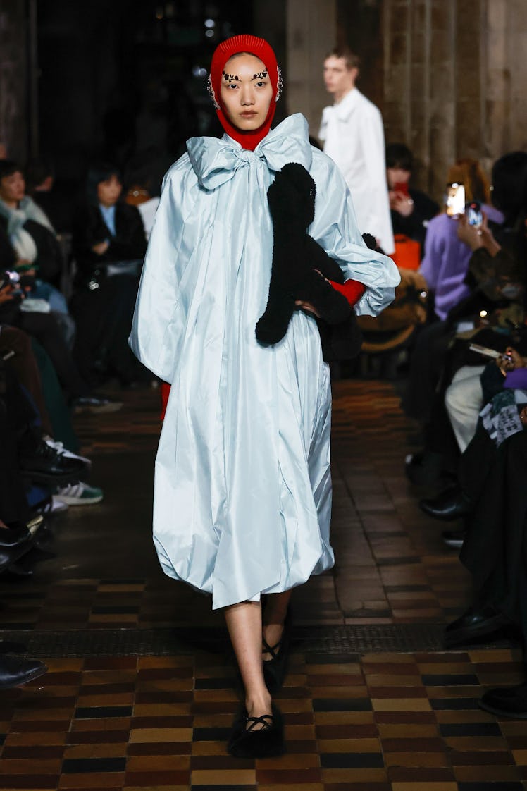a look from simone rocha's fall 2024 collection shown at london fashion week