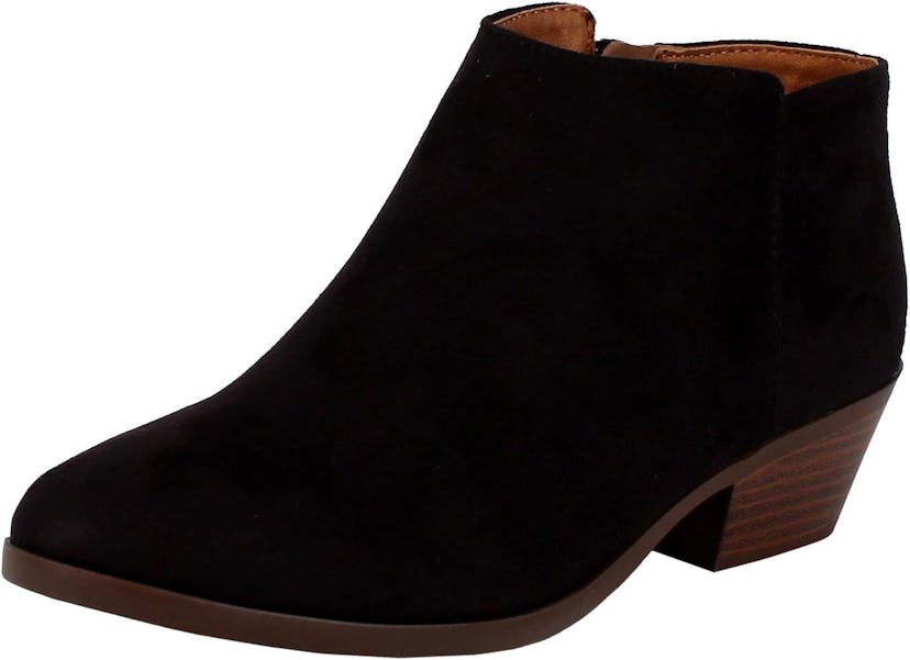 Soda Faux Suede Western Ankle Bootie