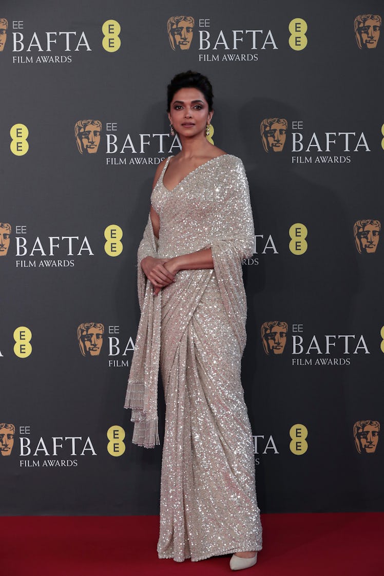 Deepika Padukone attends the EE BAFTA Film Awards 2024 at The Royal Festival Hall on February 18, 20...