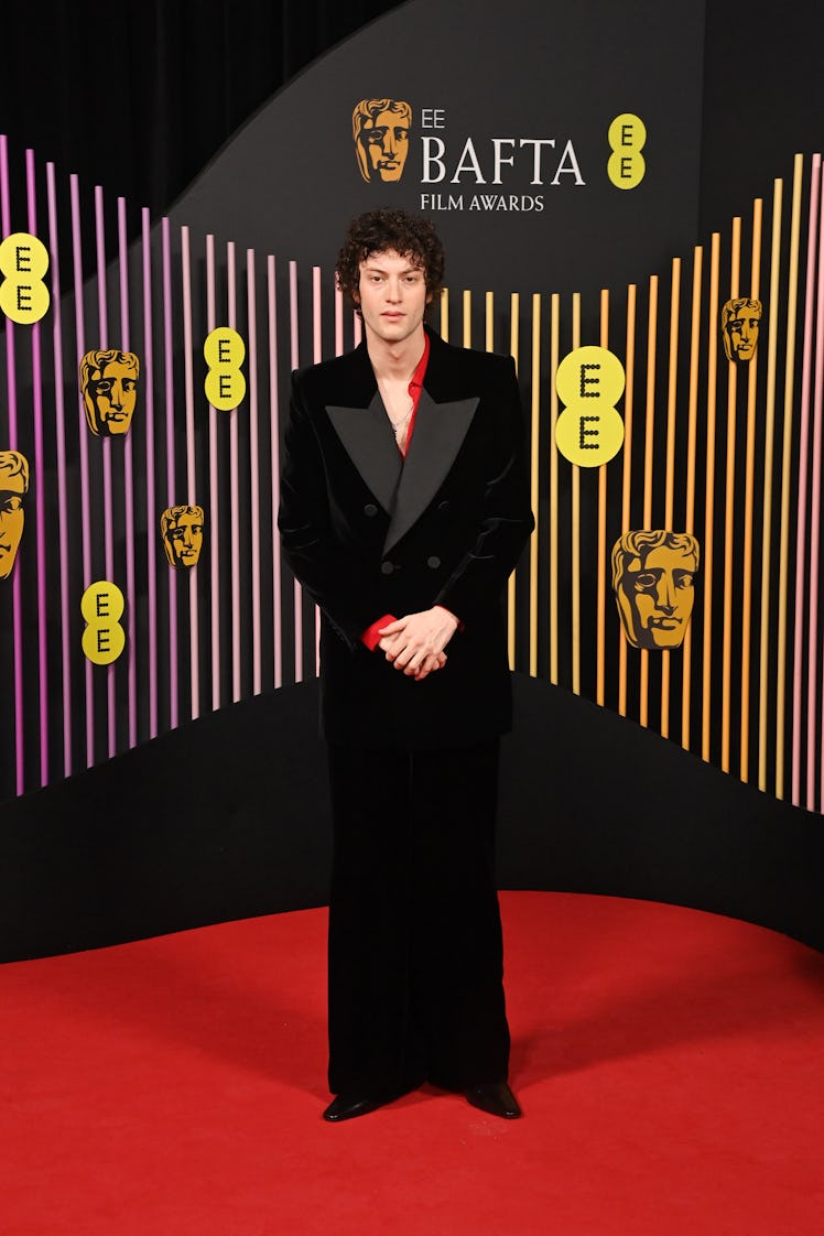Dominic Sessa attends the 2024 EE BAFTA Film Awards at The Royal Festival Hall on February 18, 2024 ...