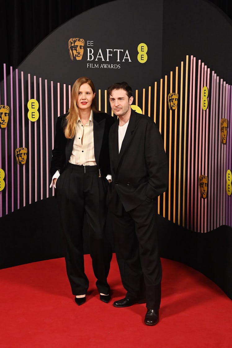 Justine Triet and Arthur Harari attend the 2024 EE BAFTA Film Awards at The Royal Festival Hall on F...